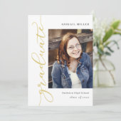 Einladung zum Schreiben eines bearbeitbaren Abschl (Stehend Vorderseite)