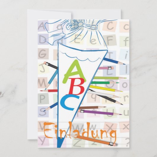 Einladung zum Schulanfang (Vorderseite)