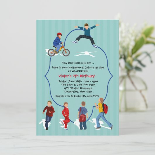 Einladung zum Schuljahr (Stehend Vorderseite)