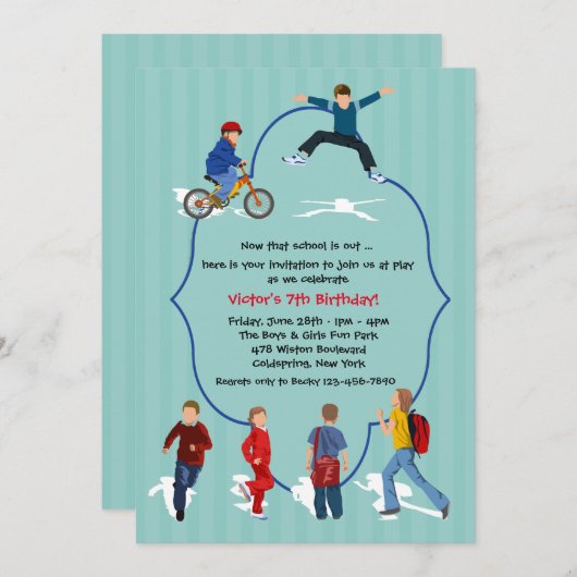 Einladung zum Schuljahr (Vorne/Hinten)