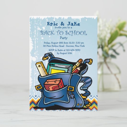 Einladung zum Schulrucksack (Stehend Vorderseite)