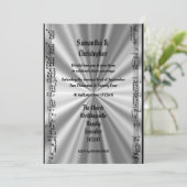 Einladung zum Schwarz-Silber-Foto (Stehend Vorderseite)