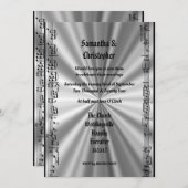 Einladung zum Schwarz-Silber-Foto (Vorne/Hinten)