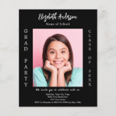 Einladung zum Schwarz-weißen Foto 2025 der Graduat (Vorderseite)