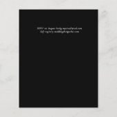 Einladung zum Schwarz-weißen Hochzeitsfeiern Flyer (Hinten)