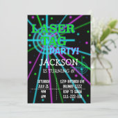 Einladung zum Schwarzen Laser Tag (Stehend Vorderseite)