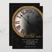 Einladung zum Schwarzen und Gold Neujahr (Vorne/Hinten)