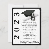 Einladung zum Schwarzweiß-Abschluss (Vorderseite)