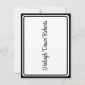 Einladung zum Schwarzweiß-Abschluss (Rückseite)