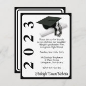 Einladung zum Schwarzweiß-Abschluss (Vorne/Hinten)