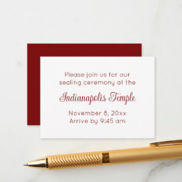 Einladung zum Sealing Minimalistischer Red Script