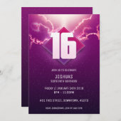 Einladung zum sechzehnten Geburtstag (Vorne/Hinten)