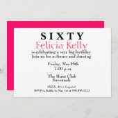Einladung zum sechzigsten Geburtstag (Vorne/Hinten)