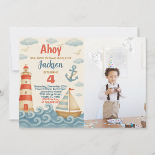 Einladung zum Segel Away Nautical Birthday