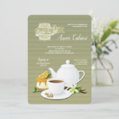 Einladung zum Set "White Tee" (Stehend Vorderseite)