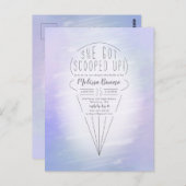 Einladung zum Showduschen von Eiscreme Postkarte (Vorne/Hinten)