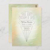 Einladung zum Showduschen von Eiscreme Postkarte (Vorne/Hinten)