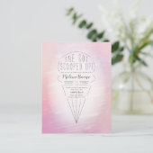 Einladung zum Showduschen von Eiscreme Postkarte (Stehend Vorderseite)