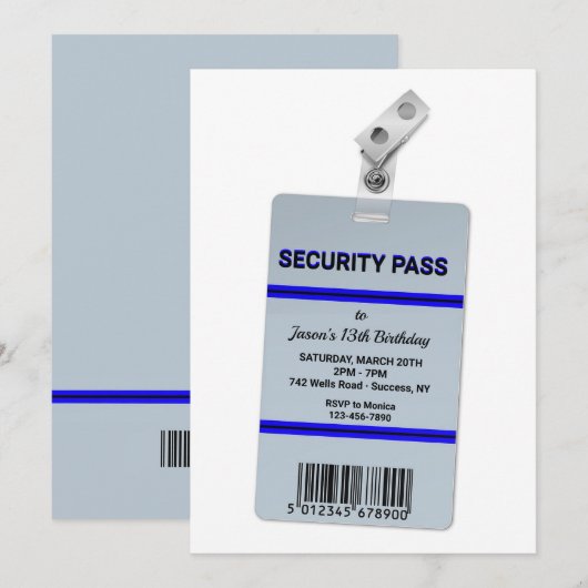 Einladung zum Sicherheitpass (Vorne/Hinten)