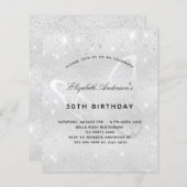 Einladung zum Silberschmetterling zum Geburtstag (Vorne/Hinten)