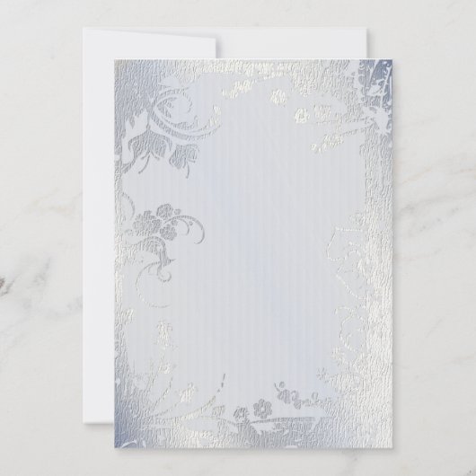 Einladung zum Silver Glimmer Blumenzettel (Rückseite)