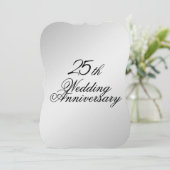 Einladung zum Silver Wedding Jubiläum (Stehend Vorderseite)