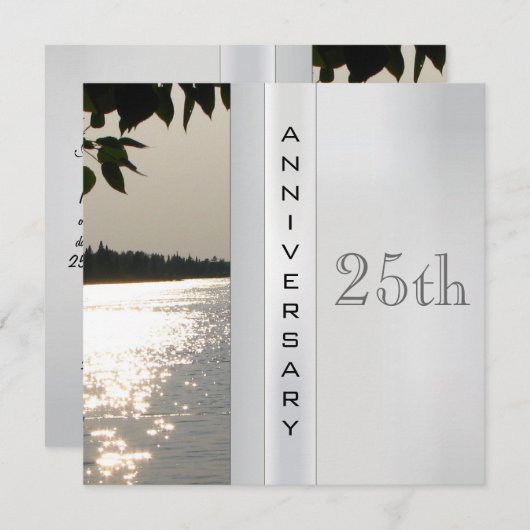 Einladung zum Silver Wedding Jubiläum (Vorne/Hinten)