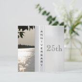 Einladung zum Silver Wedding Jubiläum (Stehend Vorderseite)