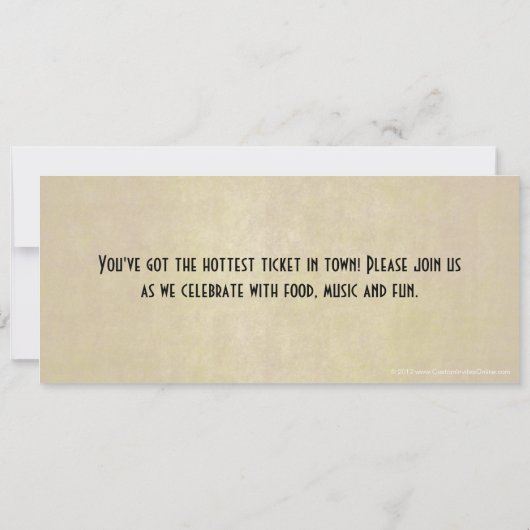 Einladung zum Silvesterabend (Rückseite)