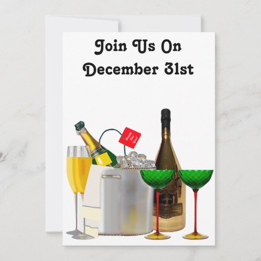 Einladung zum Silvesterfest (Vorderseite)