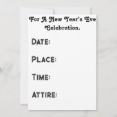 Einladung zum Silvesterfest (Rückseite)
