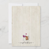 Einladung zum Sip Sip Hooray Couple mit Dusche (Rückseite)