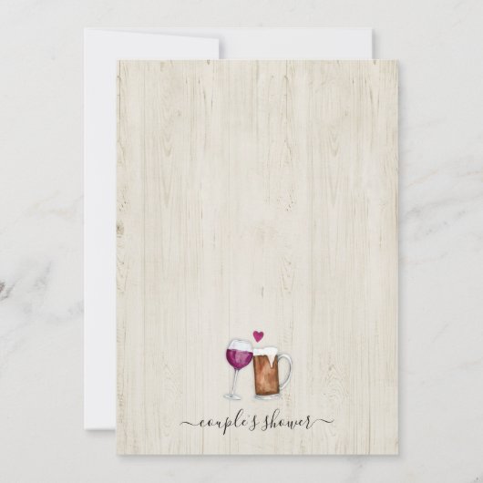 Einladung zum Sip Sip Hooray Couple mit Dusche (Rückseite)