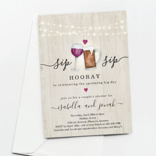 Einladung zum Sip Sip Hooray Couple mit Dusche