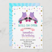 Einladung zum Skate lila Roller (Vorne/Hinten)