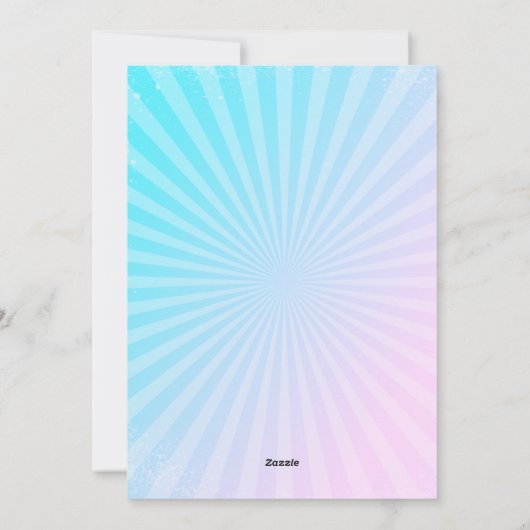 Einladung zum Skate lila Roller (Rückseite)