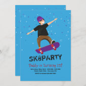 Einladung zum Skateboarder (Vorne/Hinten)