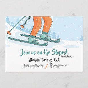 Einladung zum Skifahren auf den Pisten
