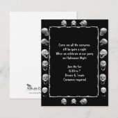 Einladung zum Skull-Frame-Halloween-Party (Vorne/Hinten)