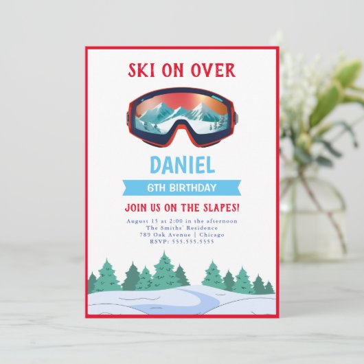 Einladung zum Snowboarden (Stehend Vorderseite)