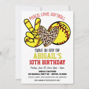 Einladung zum Softball-Fest mit Frieden und Liebe