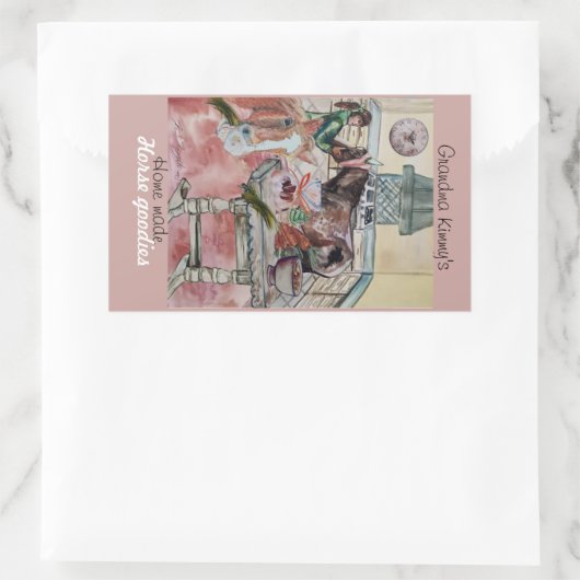 Einladung zum Sonderpferd Rechteckiger Aufkleber (Tasche)