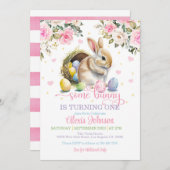 Einladung zum sonnigen Geburtstag - Pasteleier (Vorne/Hinten)