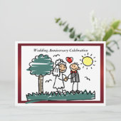 Einladung zum sonnigen Hochzeitstag (Stehend Vorderseite)