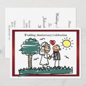Einladung zum sonnigen Hochzeitstag (Vorne/Hinten)