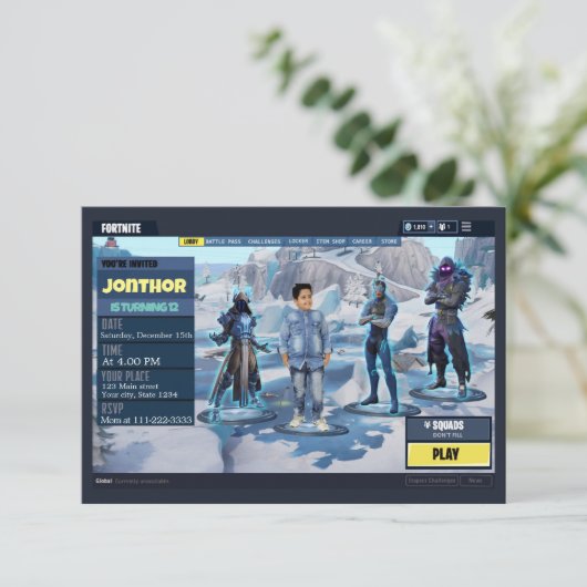 Einladung zum Spiel (Stehend Vorderseite)