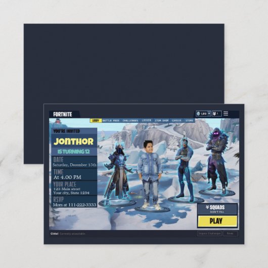 Einladung zum Spiel (Vorne/Hinten)