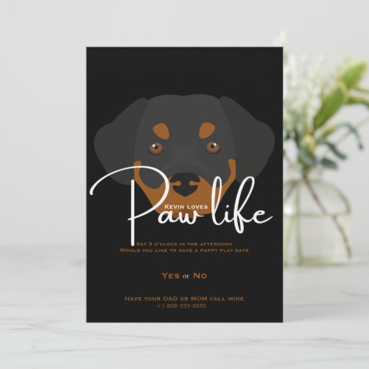 Einladung zum Spieldatum (Stehend Vorderseite)