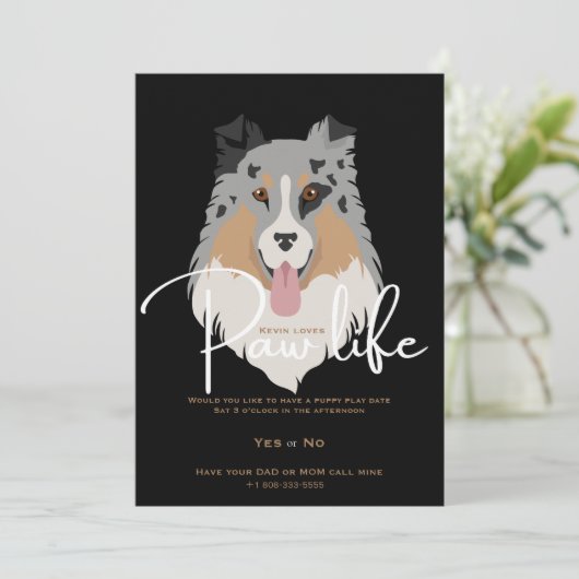 Einladung zum Spieldatum (Stehend Vorderseite)