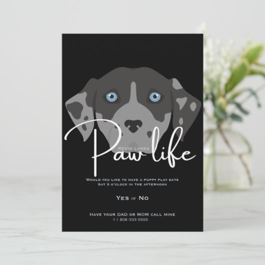 Einladung zum Spieldatum (Stehend Vorderseite)